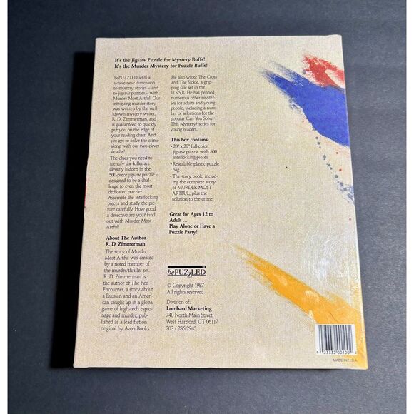 bePuzzled • Murder Most Artful • 500‑Piece Jigsaw Mystery Puzzle• Sealed - Picture 2 of 2